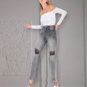 White off shoulder velvet shirt